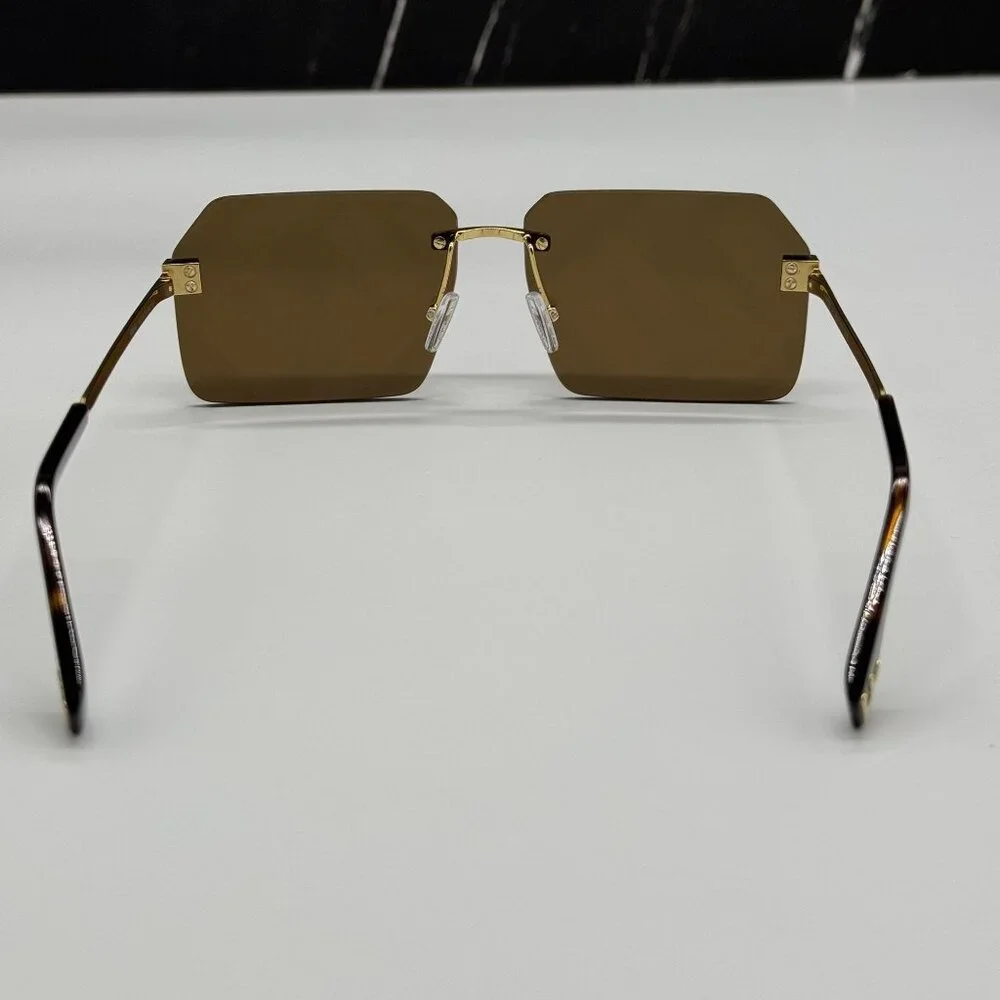 NEW FENDI GOLD BROWN UNISEX SUNGLASSES FENDI FE40043U 33G